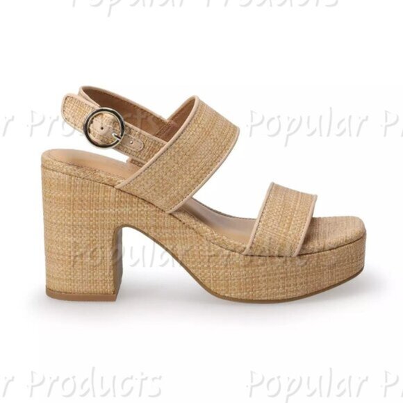 LC Lauren Conrad | Jonina Wedge Sandals, Raffia - Picture 4 of 10
